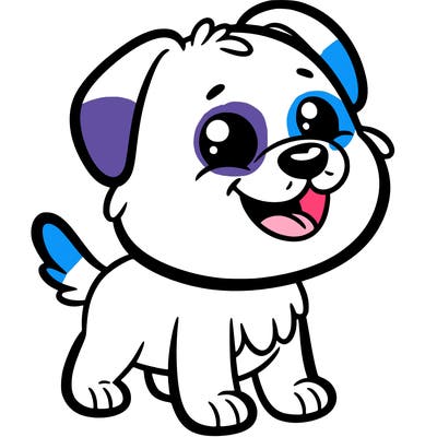 a dog that is happy and is smiling