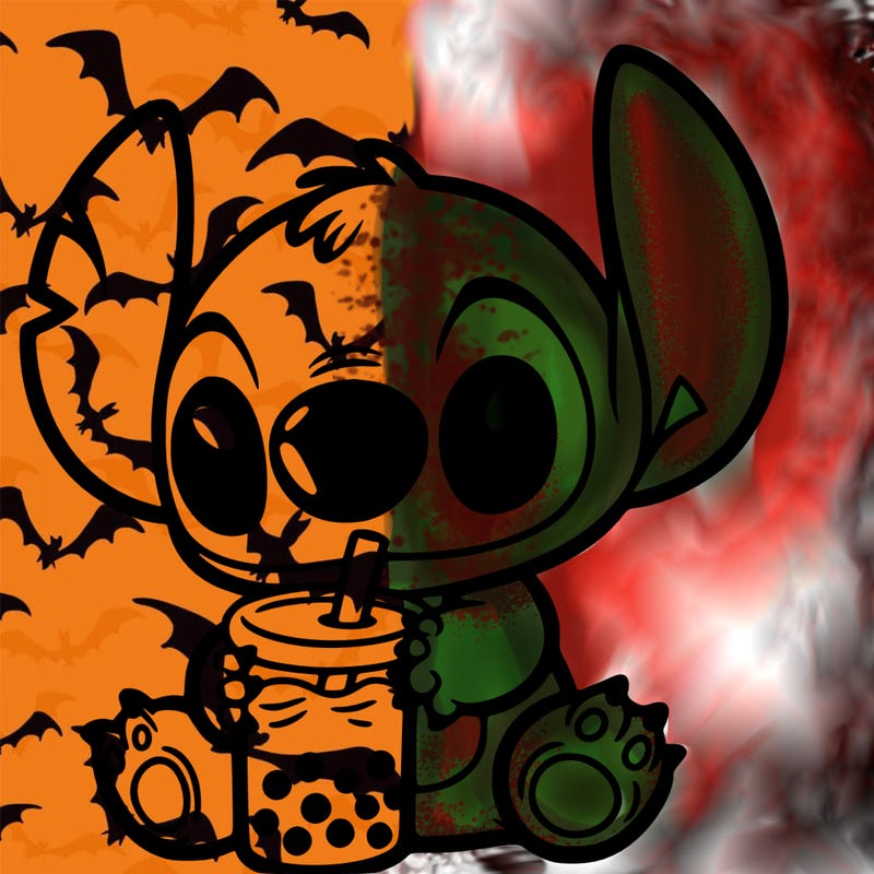 stitch with boba tea