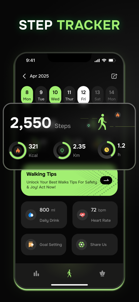 Steps Tracker: Mile Counter - Health & Fitness App | MWM
