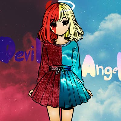 realistic girl with a skirt on