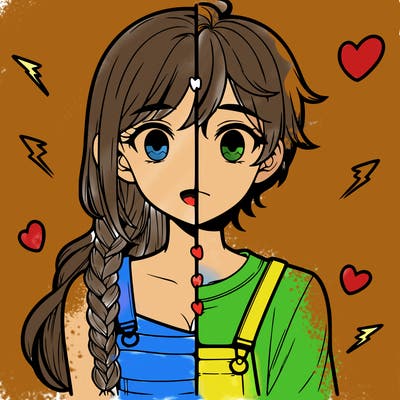 realistic girl boy split