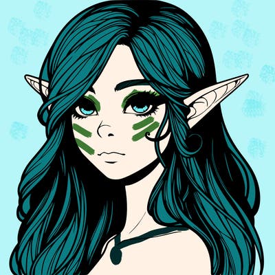 elf girl realistic dark fantasy