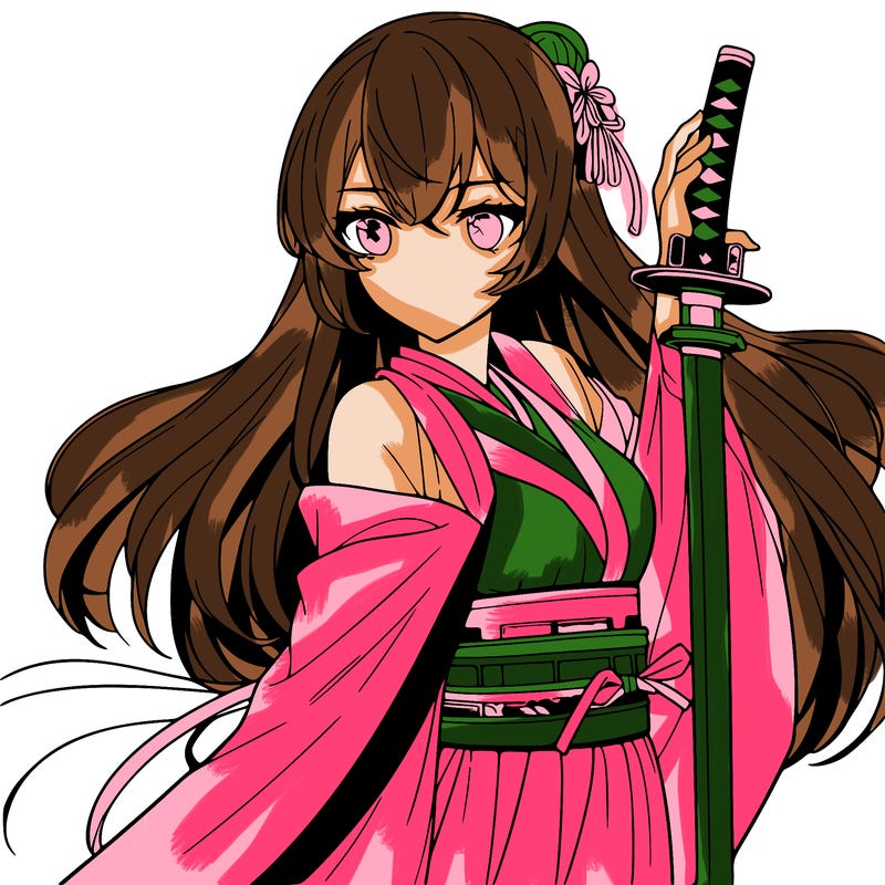 woman anime with sword