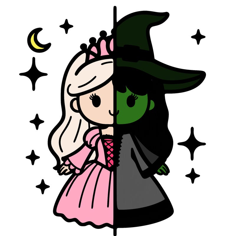 split princess and witch