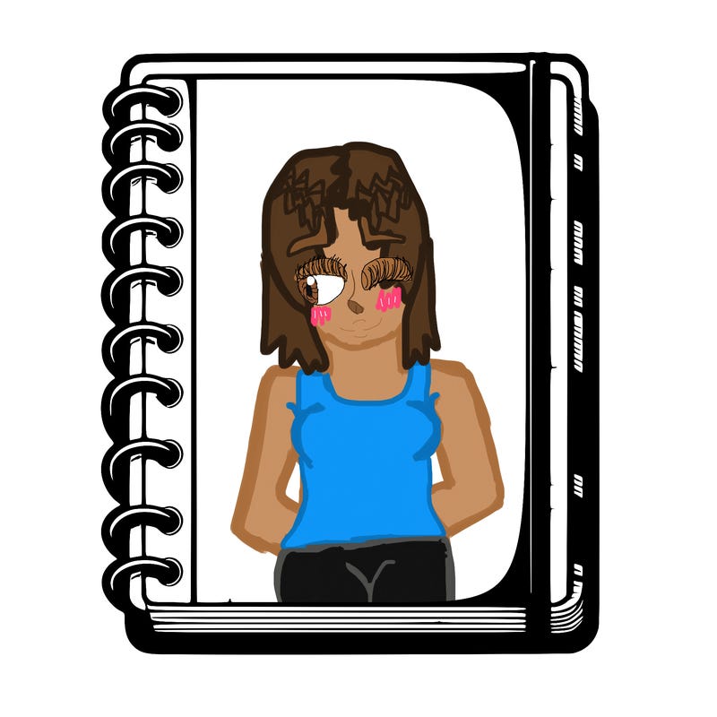 blank, realistic notebook