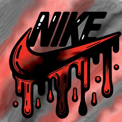 dripping nike logo