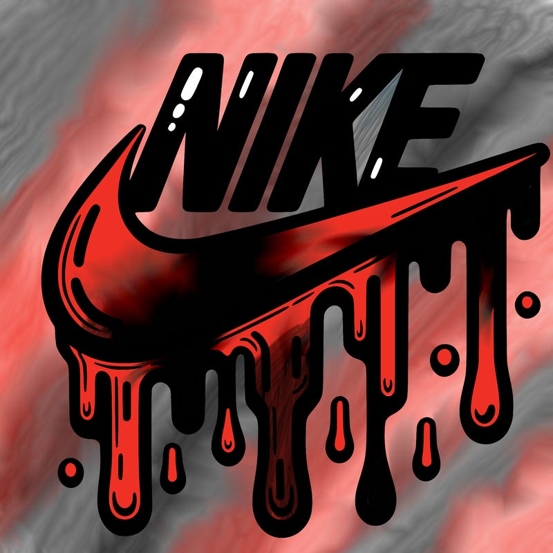 dripping nike logo