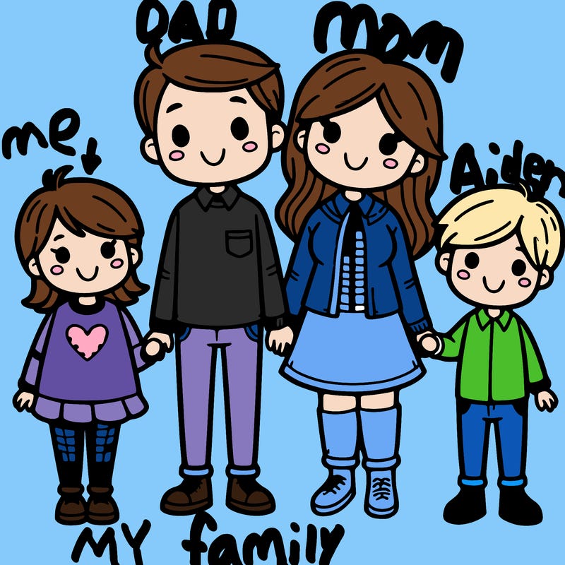 cute family of four