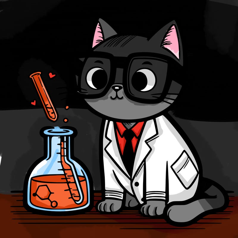 scientist cat
