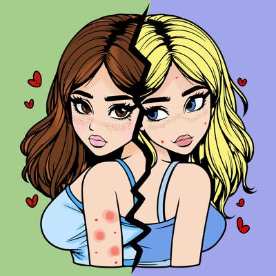 realistic girl split