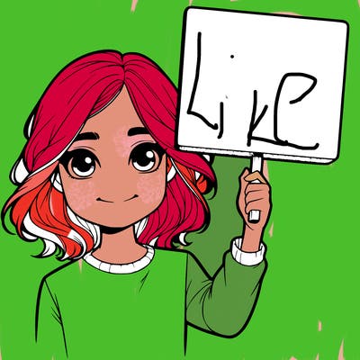 realistic girl holding up a sign