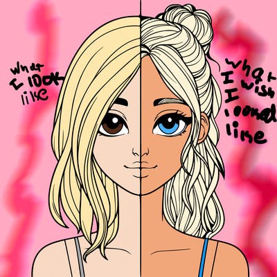 realistic girl split