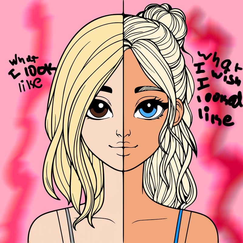 realistic girl split