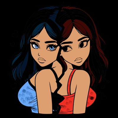 realistic girl split