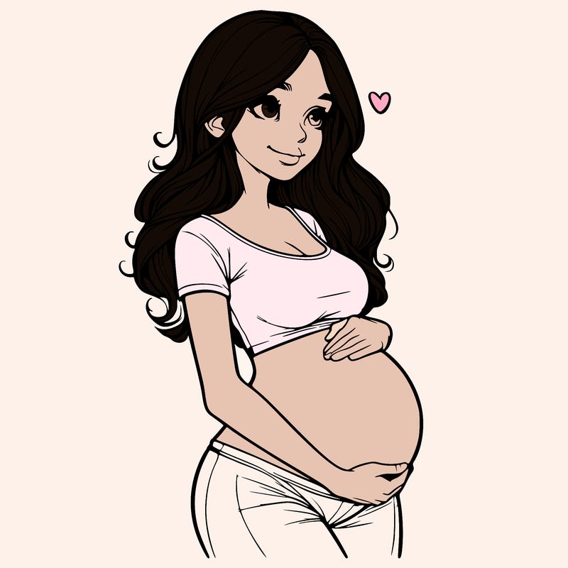 realistic pregnant girl