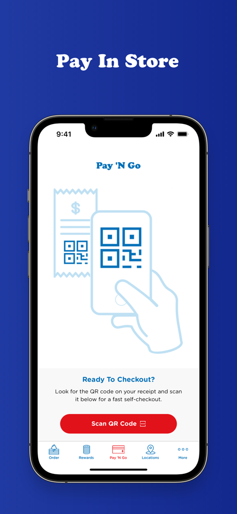 IHOP - IHOP app Pay N Go feature screen showing QR code scanning for fast in-store checkout