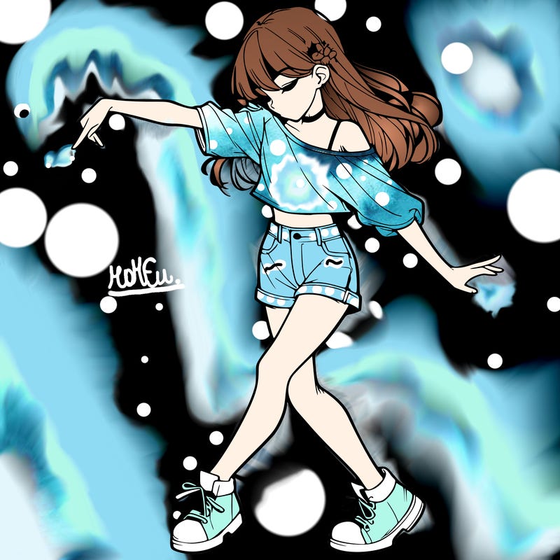 realistic girl danceing