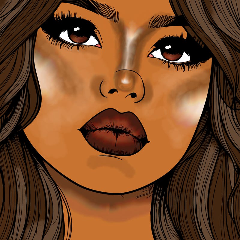 really realistic girl with lips