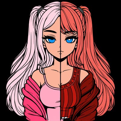 realistic girl split