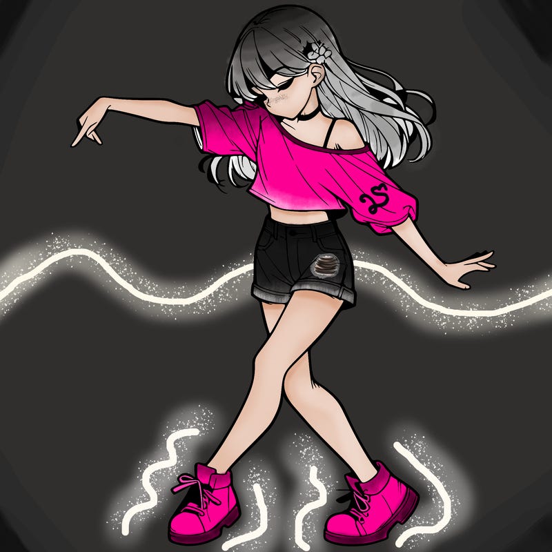 realistic girl danceing