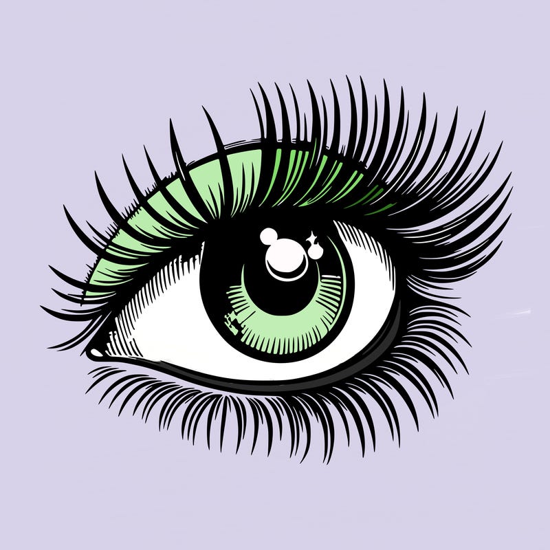 realistic eye long eylashes