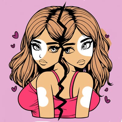 realistic girl split