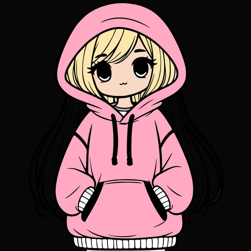girl in oversized hoodie