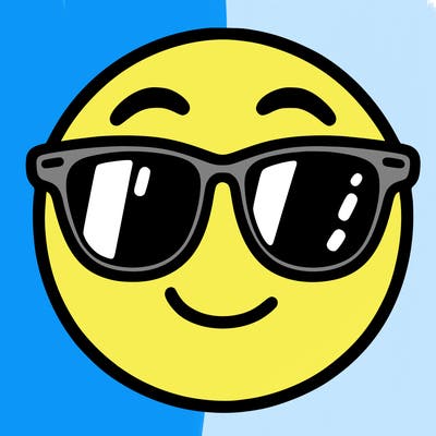 emoji with sunglasses