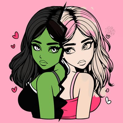 realistic girl split