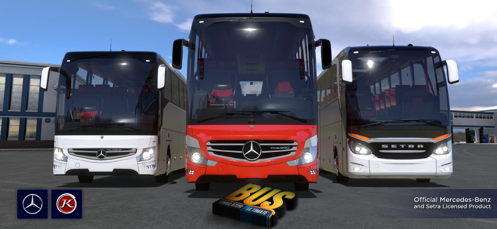Three officially licensed Mercedes-Benz and Setra buses in Bus Simulator Ultimate