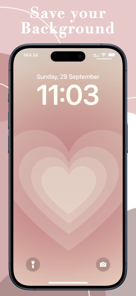 Cute Wallpapers for Girls 4K - iPhone lock screen displaying a cute layered pink heart aesthetic wallpaper