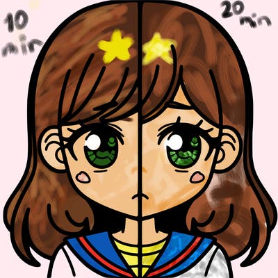 a split of a girl