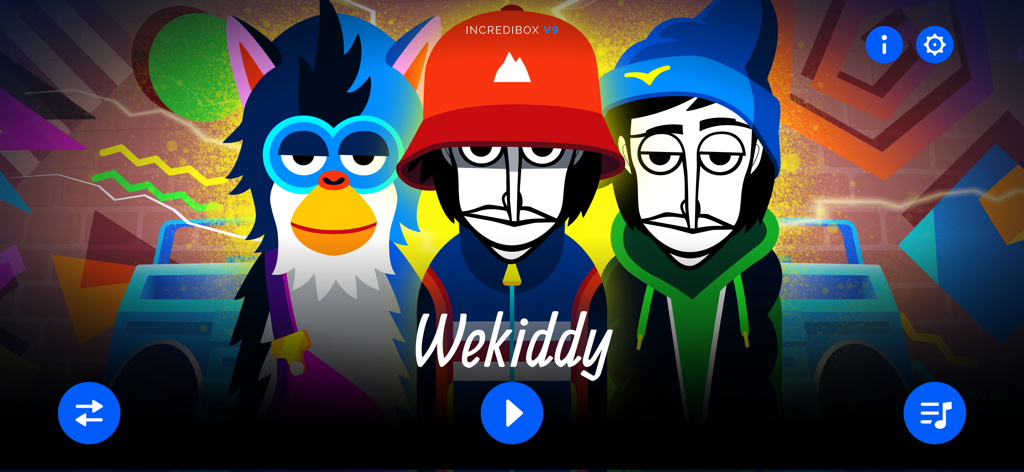 Incredibox - Three stylized beatboxer characters in the Wekiddy version of Incredibox.