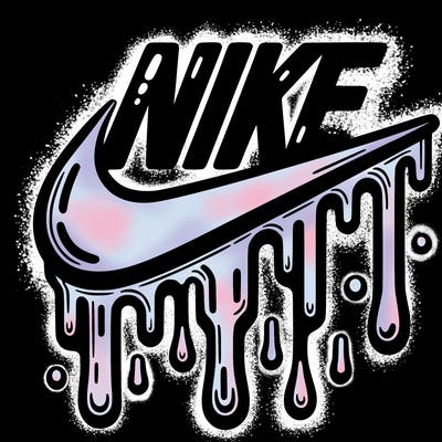 dripping nike logo