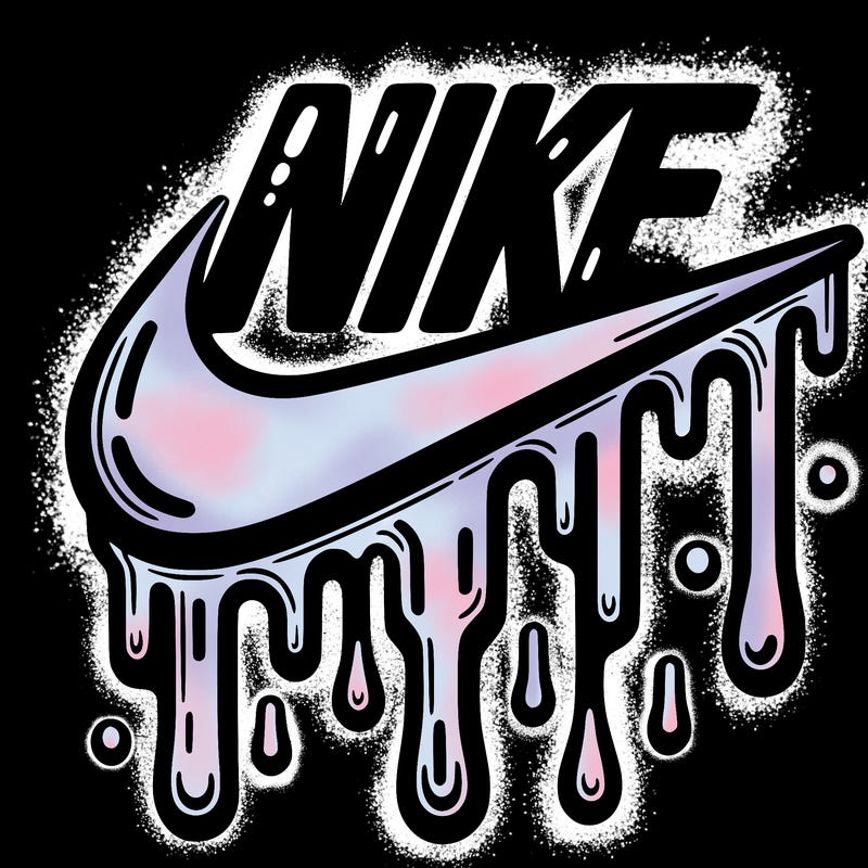dripping nike logo