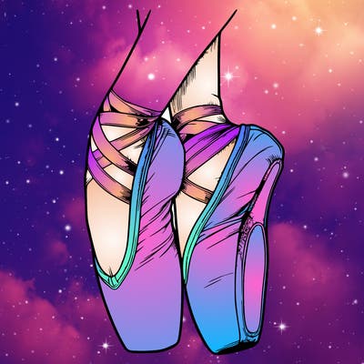 realistic point shoes ballet