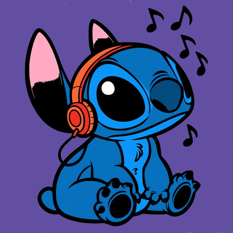 stitch listening to music