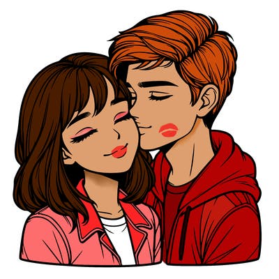 realistic girl and boy  love