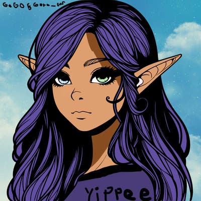 elf girl realistic dark fantasy