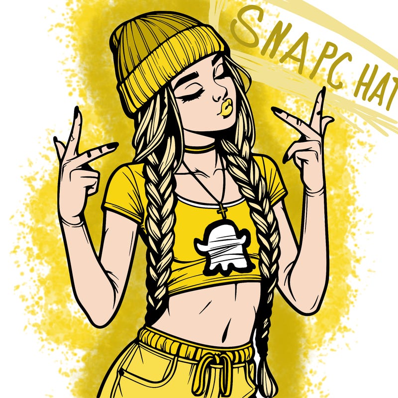 realistic teenage girl with braids and a beanie and crop top doing 🫶🏼