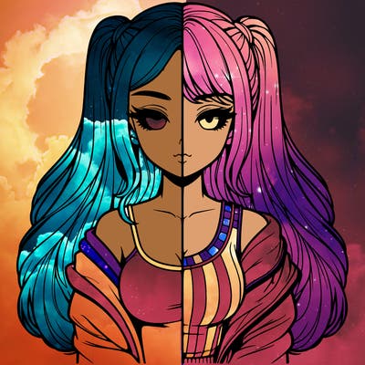 realistic girl split