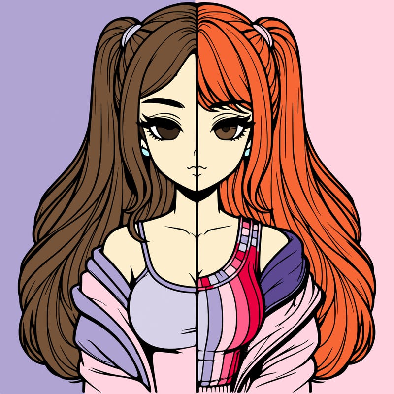 realistic girl split