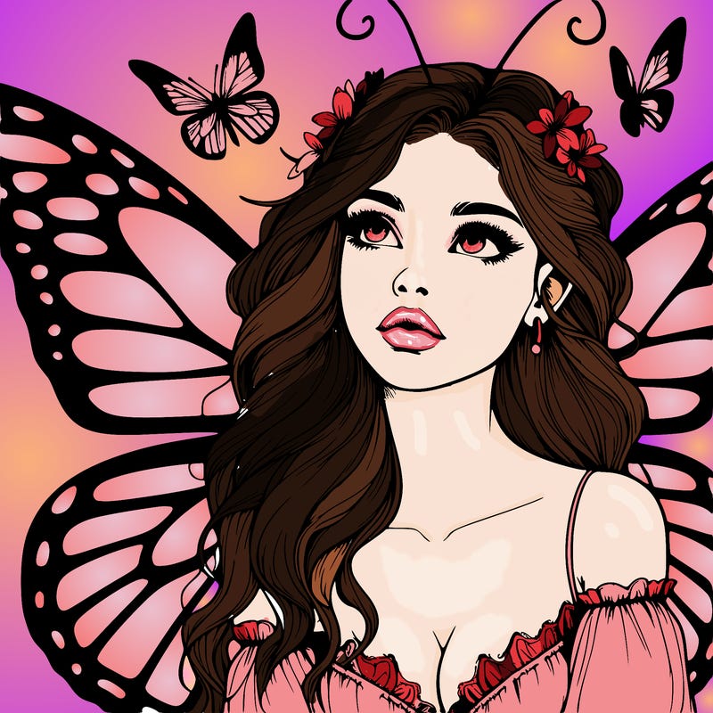 butterfly fairy realistic girl