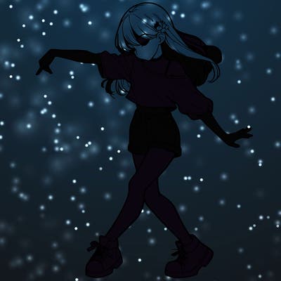 realistic girl danceing