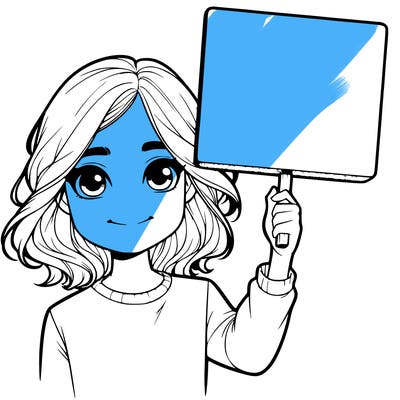 realistic girl holding up a sign