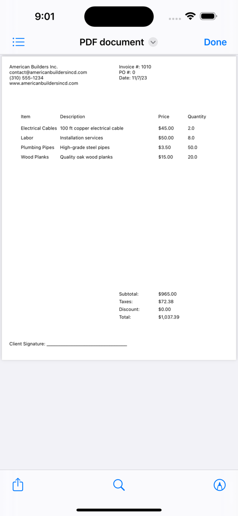 Build Invoice - Business App | MWM
