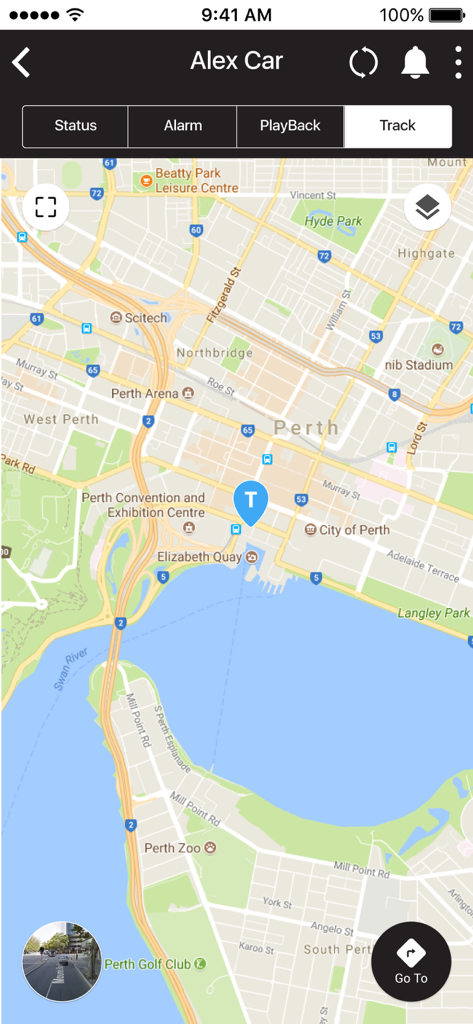 QuikTrak Pro - Echtzeit-Asset-Standortverfolgung auf einer Karte innerhalb der QuikTrak Pro Anwendung.