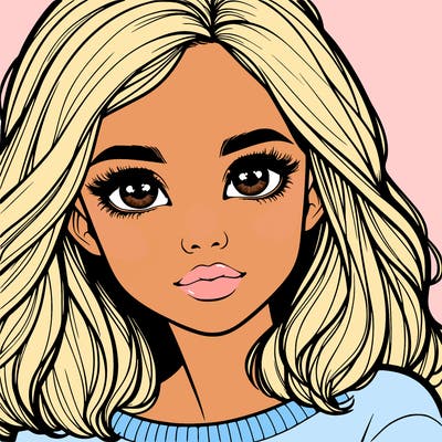 realistic girl whith cute eyes