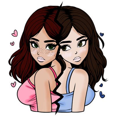 realistic girl split