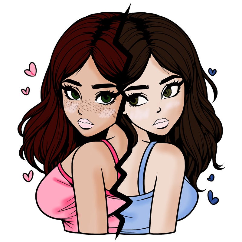 realistic girl split